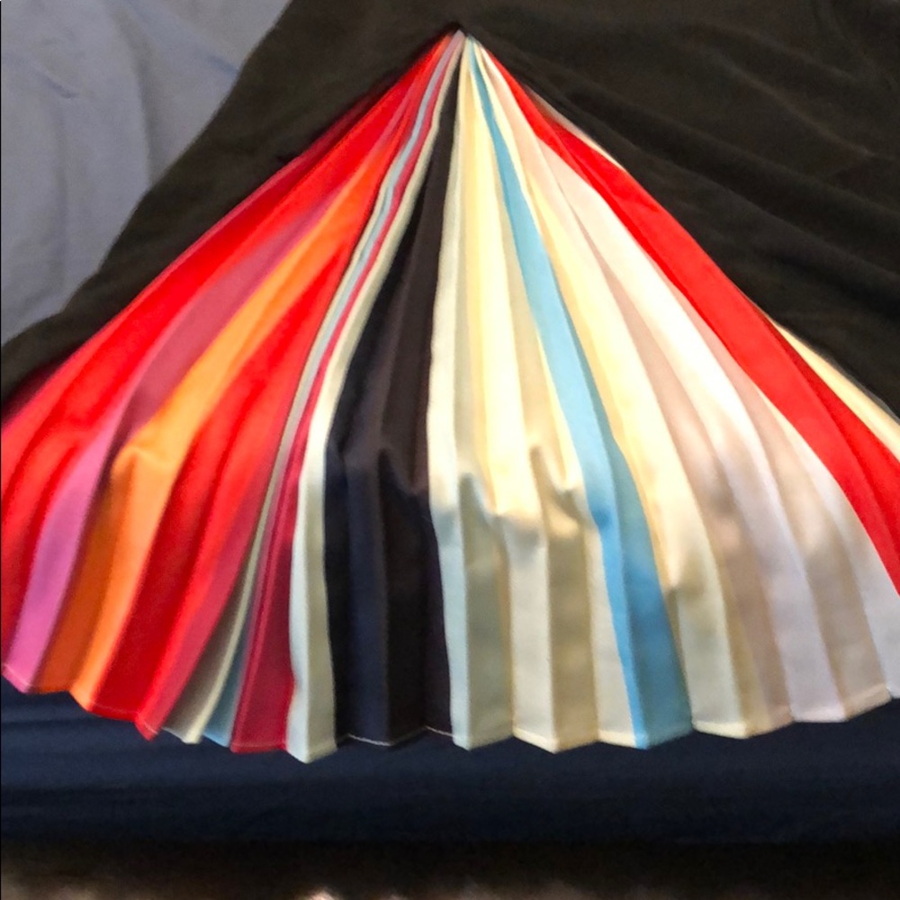 LBD with a subtle pop of fun colored pleats